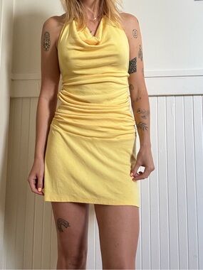 Yellow mini dress